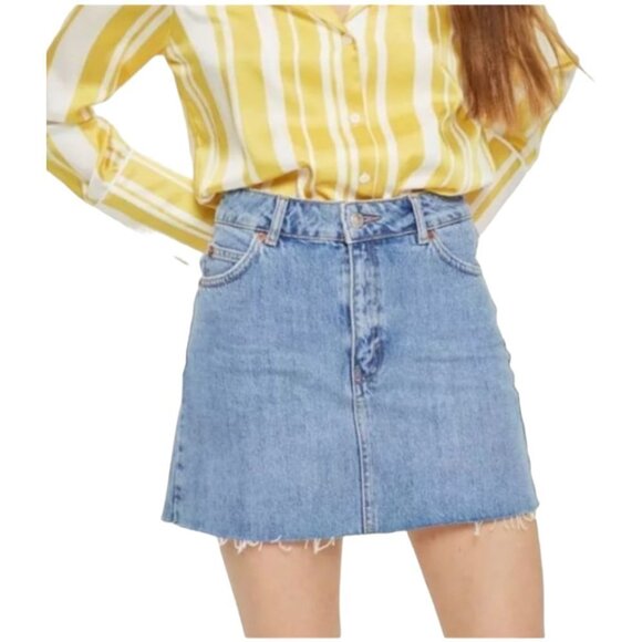 Topshop Moto Jean Skirt - Picture 1 of 6